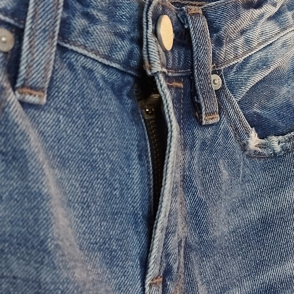 All Saints Muse Destroyed Jeans, Medium Wash, Frayed Hem Size 25 - Picture 7 of 10